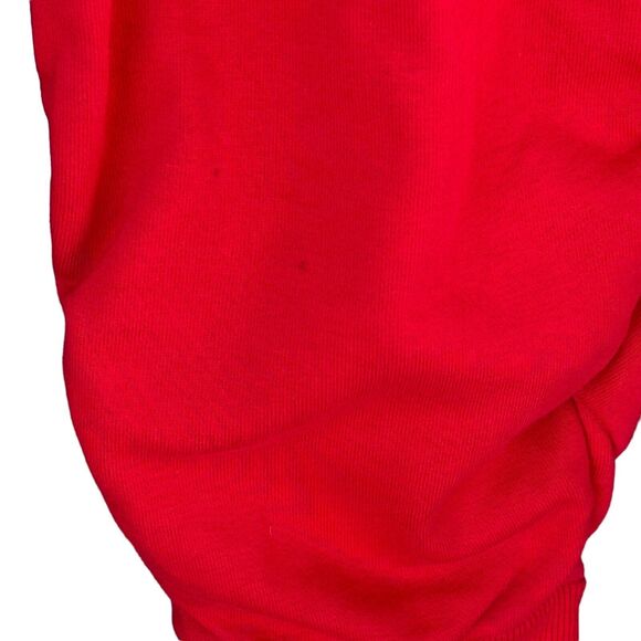 INC X-Large Joggers Pants Stretch Pockets High-Rise Ruched Cuffs Red New - Picture 2 of 8